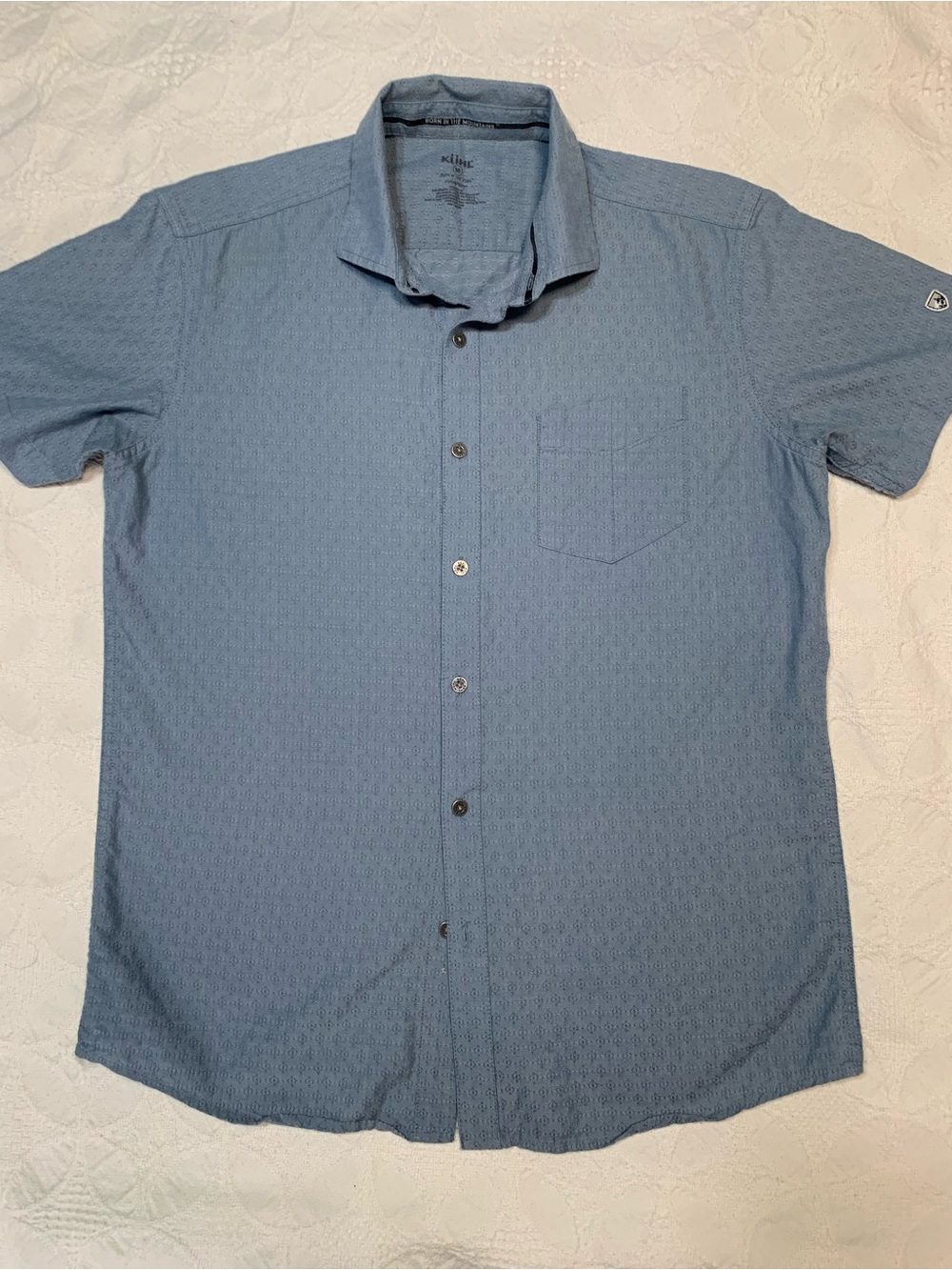 Kuhl Men's Short Sleeve Button-Up Shirt - Blue